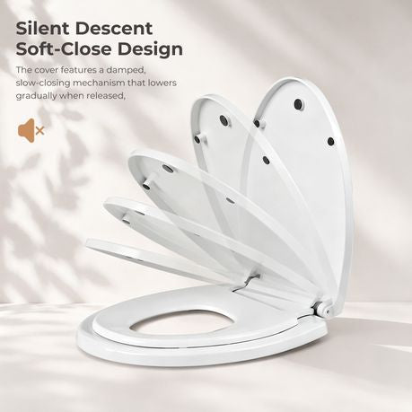 2-in-1 Toilet Seat with Built-In Toddler Seat - V Shape