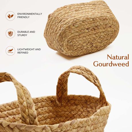 Chenshia 4Pc Straw Handwoven Storage Basket Set