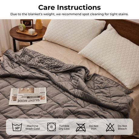 Double-Sided 6.8kg Weighted Blanket Anti Anxiety Gravity Blanket
