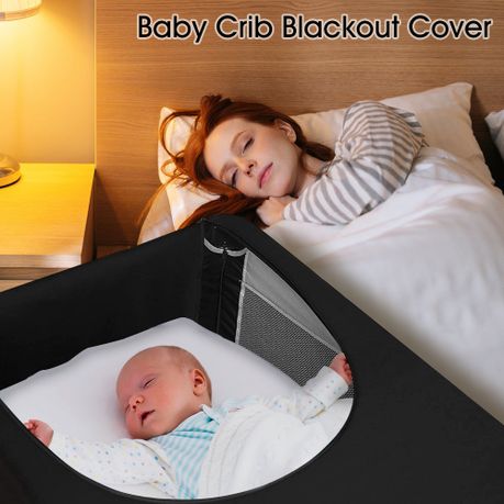 Baby Crib Blackout Cover & Darkening Travel Tent