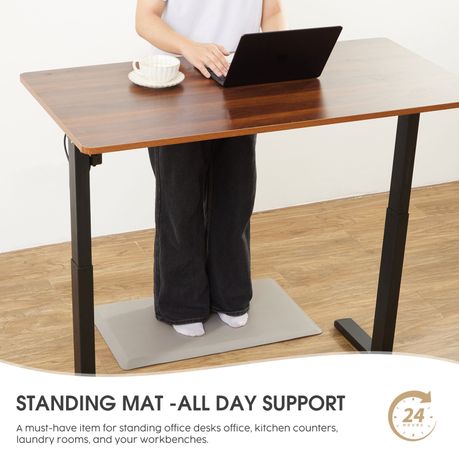 Grey Anti-Fatigue Kitchen Floor Mat 75x44cm