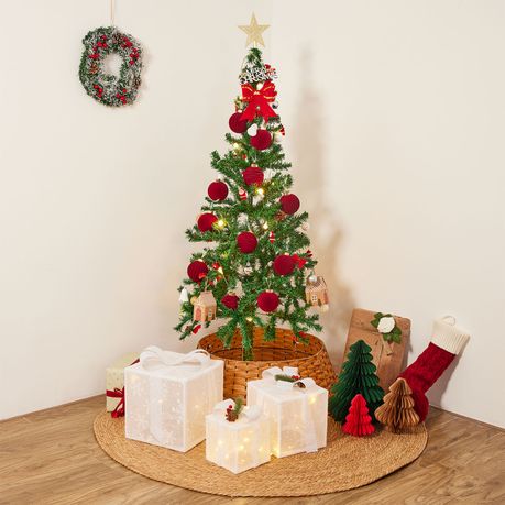 Chenshia 12Pc Velvet Pendant Decor Ball Shatterproof Ball Ornament Set