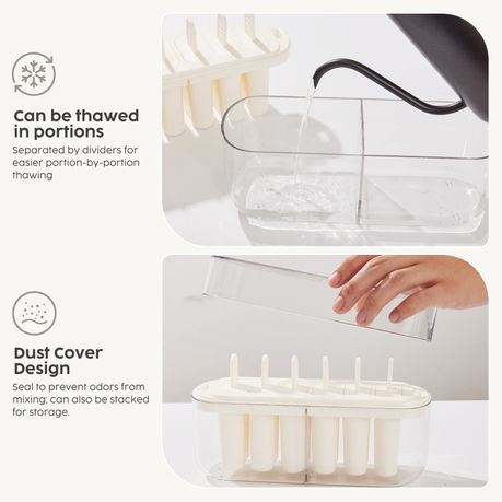 Ice Lolly Popsicle Molds Kit 6-Pack