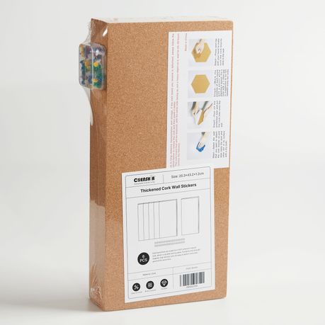 Self-Adhesive Cork Sheets Thick DIY Craft Board - 6-Pack