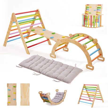 Montessori Wooden Climbing Set - Indoor Toddler Gym
