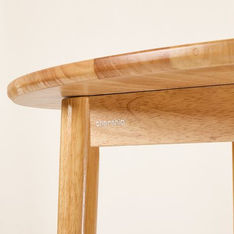 90cm Round Solid Rubberwood Dining Table