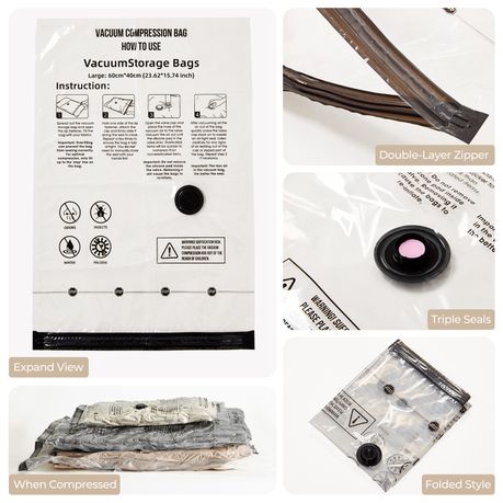 12 Pack Vacuum Storage Bags with Electric Pump