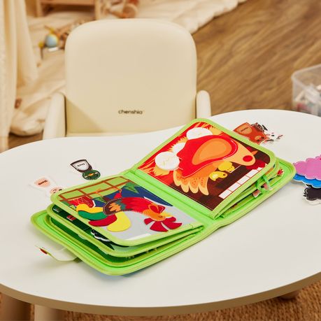 Montessori Toddler Farm Book 10-Page Kids Sensory Play & Learn Book