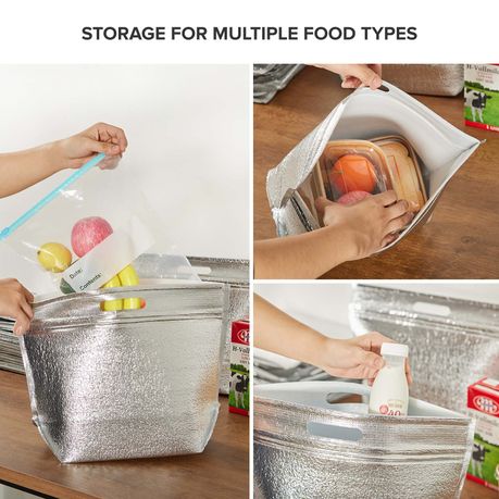 42x31cm Insulated Aluminium Foil Storage Bags - 30 Pack