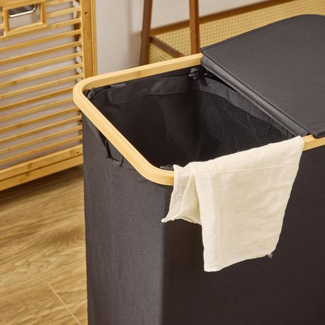 140L Double Laundry Hamper with Lid