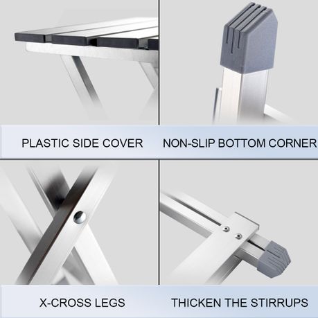 Chenshia 2 in1 Aluminium Foldup Stool & Aluminium Side Table - Light Travel