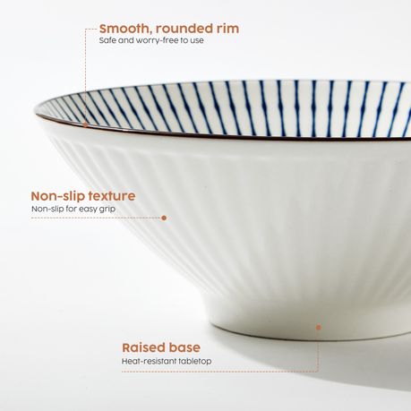 Chenshia 4-Piece Ceramic Ramen Noodle & Pho Bowl
