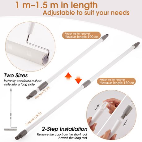 Telescopic Pet Hair Lint Remover Carpet Lint Roller Long Handle