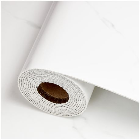 White Marble-Effect Self-Adhesive Vinyl Roll | 40 cm × 3 m