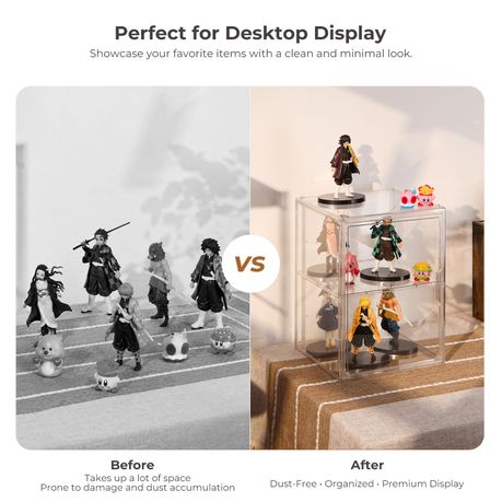 Acrylic Collectible Display Case with Magnetic Door| 2-Pack
