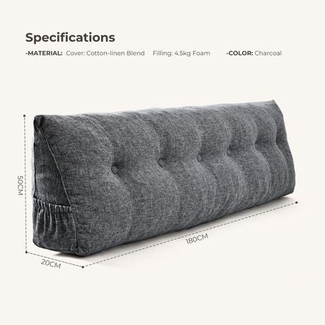 180cm Bed Backrest Cushion