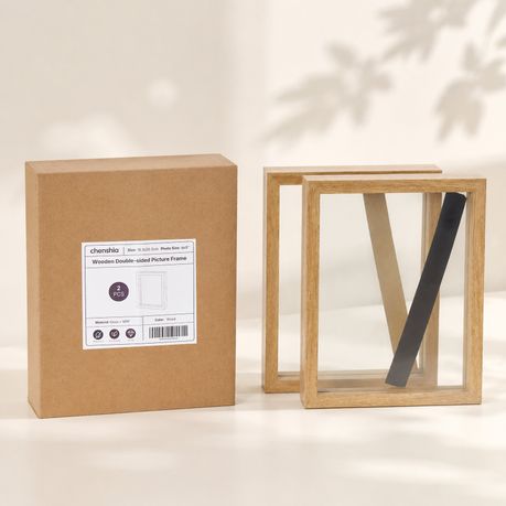 2pc Wooden Floating Picture Frames