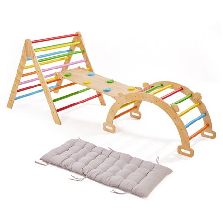 Montessori Wooden Climbing Set - Indoor Toddler Gym