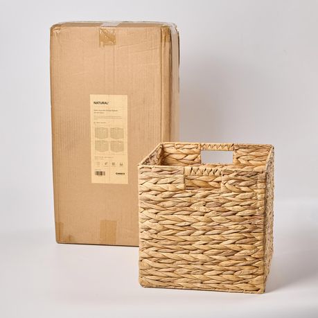 Hyacinth Woven Storage Baskets - 4 Pack