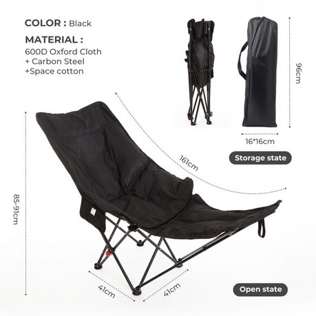 Foldable Cotton-Fill Camping Sofa Outdoor Camping Reclining Chair