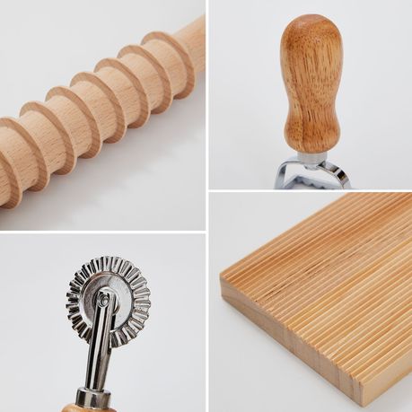 9Pc Pasta Making Tool Set Gnocchi Board with Ravioli Stamp Kit