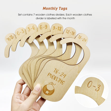 7Pc Wooden Baby Closet Dividers