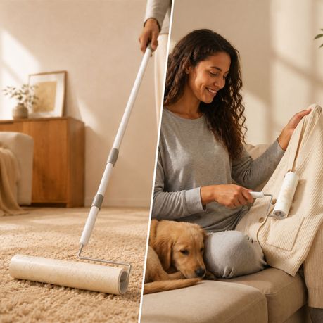 Telescopic Pet Hair Lint Remover Carpet Lint Roller Long Handle