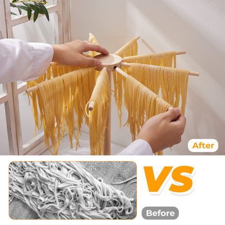 Pasta Drying Rack 9-Handle Noodle Maker Kitchen Tool - Collapsible