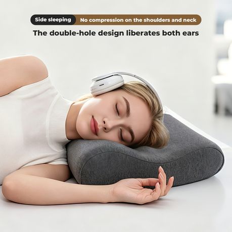 Double-Hole Ear Pillow Side Sleeper - Piercing Recovery Pillow