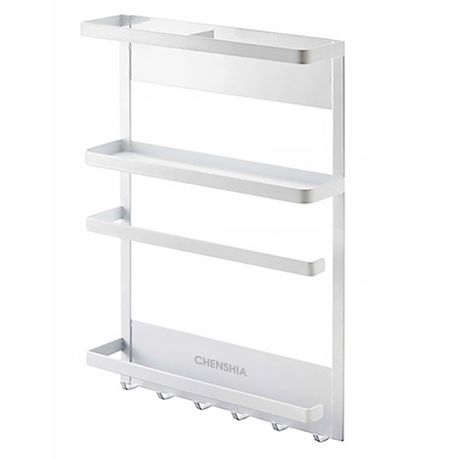 Chenshia Magnetic Storage Refrigerator Shelf-Spice Rack Kitchen Organizer - White