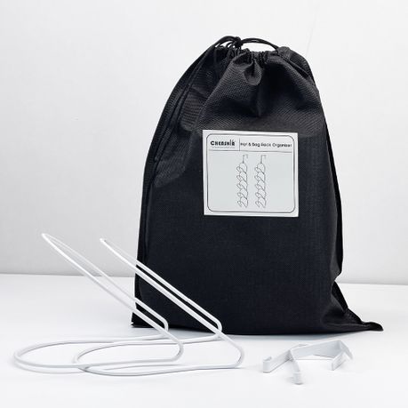 Over-Door Hat & Bag Rack Organiser - 2 Pack