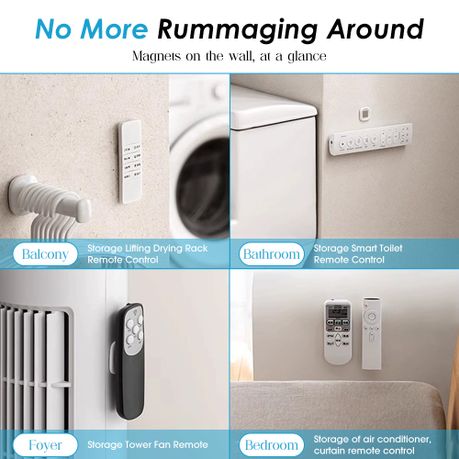 Magnetic Remote Control Holder - 4 Pack
