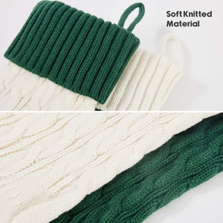 Green Knitted Christmas Stockings