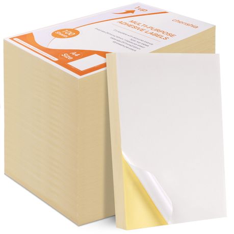 Chenshia 1UP Label Sheet Paper - 1Up Label Self Adhesive A4 Size - 1000 Pack
