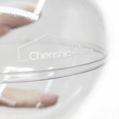 Clear Transparent Christmas Tree Baubles | Set of 5 | 9 cm