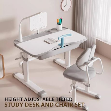 Kids Height-Adjustable Study Desk & Chair Set