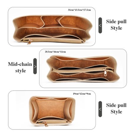 Beige Handbag Organizer Inner