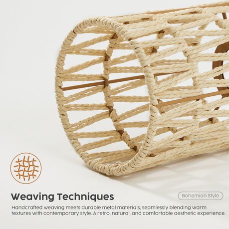 3-Piece Handcrafted Woven Rattan Lampshade Light Cover & Home Decor