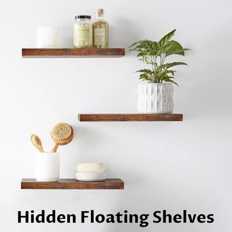 Chenshia Pine Wood Home Office Floating Shelves Wall Storage Display Shelf