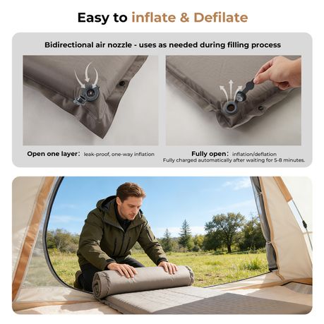 Inflatable Sleeping Pad - Single Size