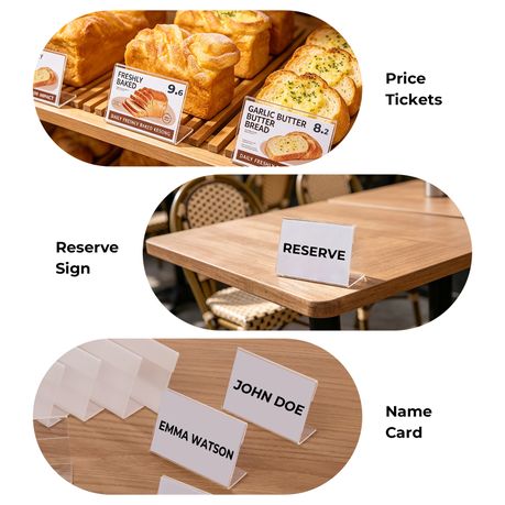 Chenshia 25Pc Mini L-Menu Stands - 6x9cm