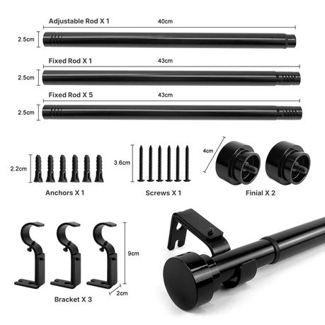 Heavy Duty Steel Curtain Rod