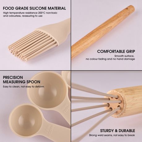 33Pc Silicone Kitchen Utensils Set - Non-Stick & Heat Resistant
