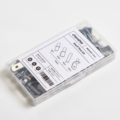 Cabinet Shelf Support Pegs - 104 Pack | 4 Styles
