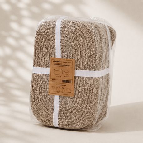 Chenshia 5-Piece Cotton Woven Storage Organiser Bins