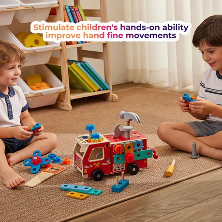 Montessori Wooden Toolbox Toy Set - Learning Toy Ages 3-4+