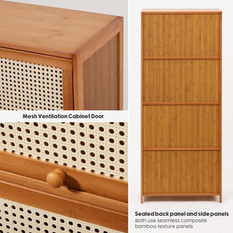 4-Tier Bamboo Storage Cabinet