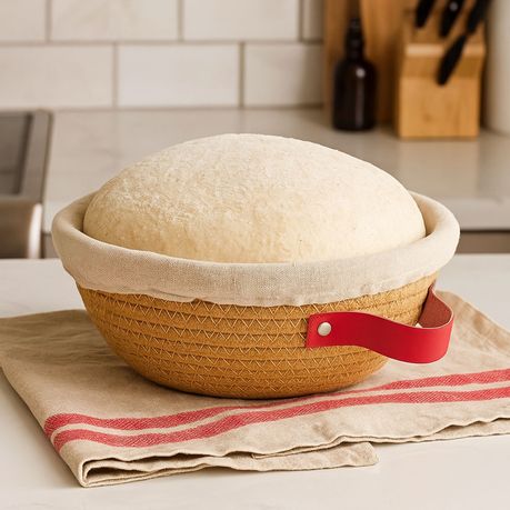 2Pc Bread Proofing Woven Basket Fermentation Banneton Set