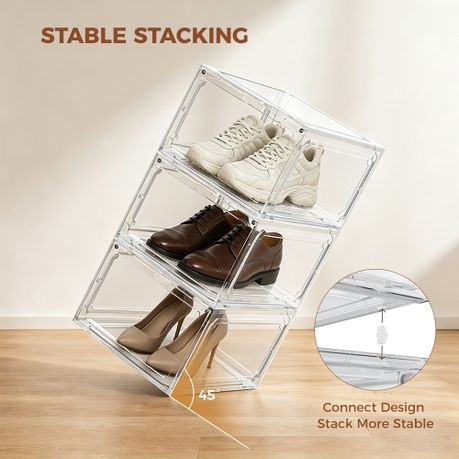 Stackable Magnetic Shoe Boxes | 12-Pack