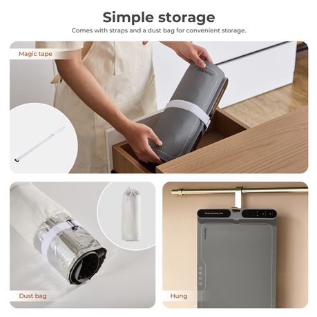 Chenshia Electric Food Warmer Mat Set Silicone Large & Foldable Buffet Tray